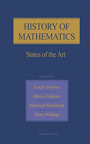 Stock image for History of Mathematics: States of the Art for sale by HPB-Red