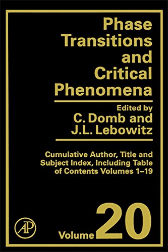 9780122203206: Phase Transitions and Critical Phenomena: Cumulative Author, Title and Subject Index Including Table of Contents Volumes 1-19