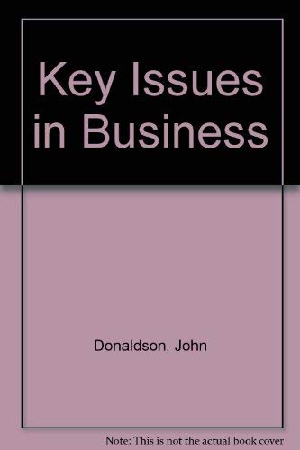 Beispielbild fr Key Issues in Business Ethics zum Verkauf von Better World Books