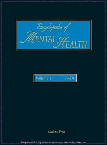 Beispielbild fr Encyclopedia of Mental Health, Volume 1 zum Verkauf von Better World Books