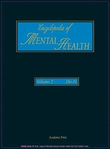 Beispielbild fr Encyclopedia of Mental Health, Volume 2 zum Verkauf von Better World Books