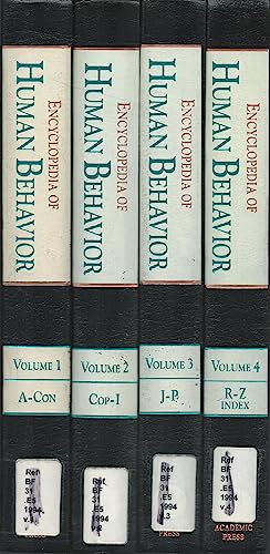 Stock image for Encyclopedia of Human Behavior, Four-Volume Set: 1-4 for sale by POQUETTE'S BOOKS