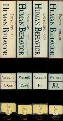 Stock image for Encyclopedia of Human Behavior (Volume 3, J - P) for sale by river break books