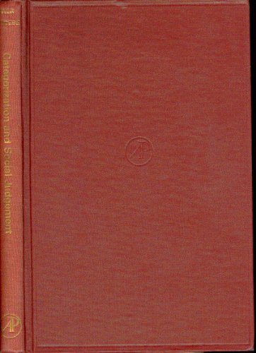 Immagine dell'editore per Categorization and Social Judgment venduto da Better World Books Ltd