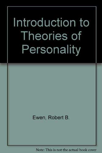 9780122451560: Introduction to Theories of Personality