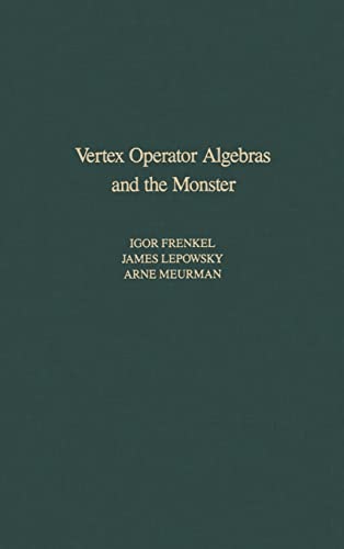 Imagen de archivo de Vertex Operator Algebras and the Monster a la venta por Better World Books