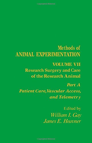 Beispielbild fr Methods of Animal Experimentation: Research Surgery and Care of the Research Animal, Part A : Patient Care, Vascular Access, and Telemetry: 7 zum Verkauf von medimops