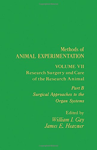 Beispielbild fr Methods of Animal Experimentation: Research Surgery and Care of the Research Animal : Part B, Surgical Approaches to the Organ Systems zum Verkauf von medimops