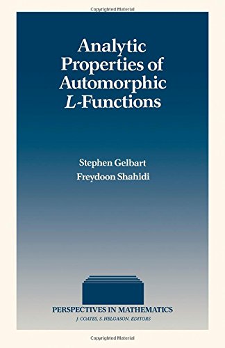 Analytic Properties of Automorphic L-Functions (Perspectives in Mathematics)