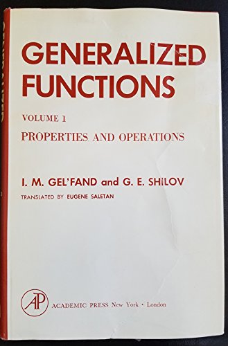 Imagen de archivo de Generalized Functions a la venta por Better World Books Ltd