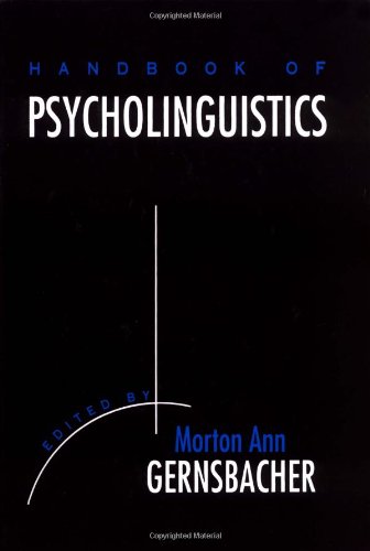 9780122808906: Handbook of Psycholinguistics