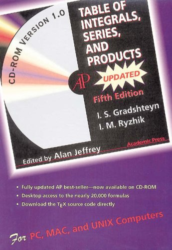 9780122947568: Table of Integrals, Series, and Products: Cd-Rom Version 1.0