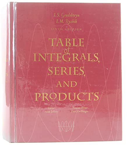 9780122947575: Table of Integrals, Series, and Products, Sixth Edition