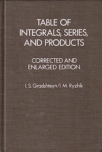 Imagen de archivo de Table of Integrals, Series and Products, Corrected and Enlarged Edition a la venta por HPB-Red