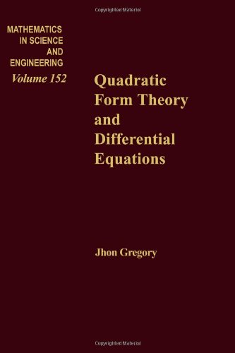 Beispielbild fr Quadratic Form Theory and Differential Equations zum Verkauf von Better World Books: West