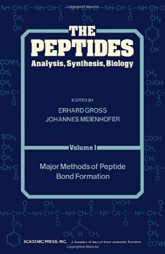 Beispielbild fr The Peptides: Analysis, Synthesis, Biology: Volume 1: Major Methods of Peptide Bond Formation; 2: Special Methods in Peptide Synthesis, Part A; Volume 3: Protection of Functional Groups in Peptide Synthesis; Volume 4: Modern Techniques of Conformational, Structural, and Configurational Analysis; Volume 5: Special Methods in Peptide Synthesis, Part B; 6: Opioid Peptides: Biology, Chemistry, and Genetics (Volumes 1,2,3,4,5,6) zum Verkauf von Anybook.com