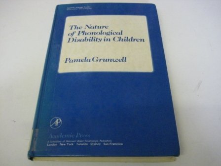 Stock image for The Nature of Phonological Disability in Children for sale by Anybook.com