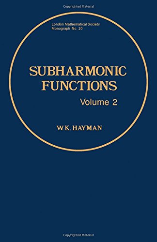 9780123348029: Subharmonic Functions: Volume 2 (Volume 2) (London Mathematical Society Monographs)