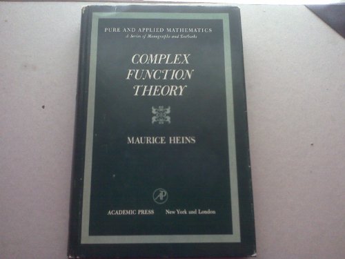 Beispielbild fr Complex Function Theory (Pure and Applied Mathematics) zum Verkauf von Zubal-Books, Since 1961