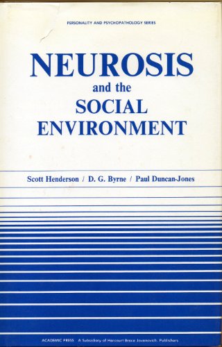 Imagen de archivo de Neurosis and the Social Environment: Personality and Psychopathology Series a la venta por RareNonFiction, IOBA