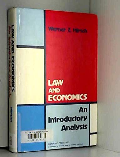 Beispielbild fr Law and Economics: An Introductory Analysis zum Verkauf von Wonder Book