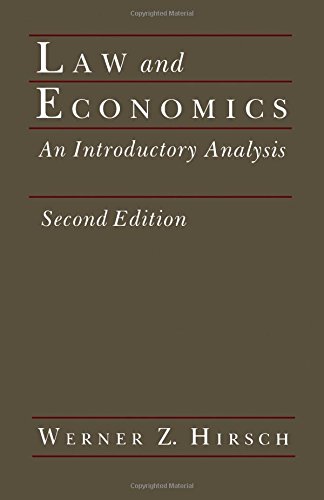 Beispielbild fr Law and Economics, Second Edition: An Introductory Analysis zum Verkauf von Wonder Book