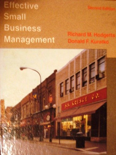 Effective small business management (9780123510204) by Hodgetts, Richard M