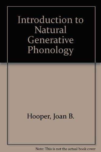 9780123547507: Introduction to Natural Generative Phonology