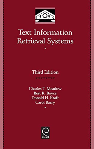 Beispielbild fr Text Information Retrieval Systems zum Verkauf von Better World Books