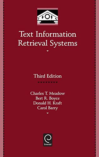 Imagen de archivo de Text Information Retrieval Systems a la venta por Better World Books