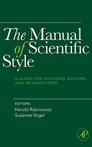 Stock image for The Manual of Scientific Style: A Guide for Authors, Editors, and Researchers for sale by HPB-Red