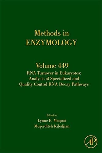 Beispielbild fr Methods in Enzymology: RNA Turnover in Eukaryotes: Analysis of Specialized and Quality Control RNA Decay Pathways (Volume 449) zum Verkauf von Anybook.com