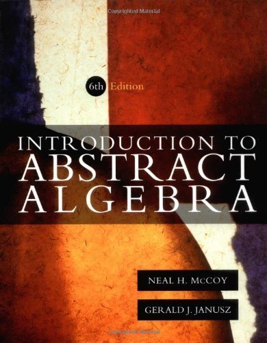 Imagen de archivo de INTRODUCTION to ABSTRACT ALGEBRA * a la venta por L. Michael