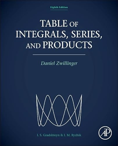 Stock image for Table of Integrals, Series, and Products for sale by BooksRun