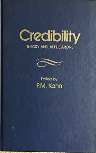 Imagen de archivo de Credibility: Theory and Applications a la venta por Jackson Street Booksellers