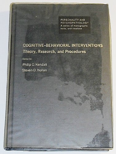 Imagen de archivo de Cognitive Behavioral Interventions: Theory, Research, and Procedures (Personality and psychopathology) a la venta por HPB-Red