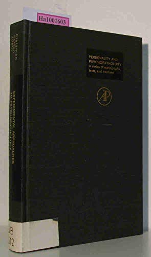 9780124067509: Experimental Approaches to Psychopathology
