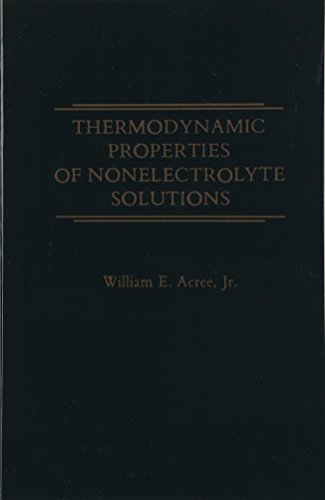 Imagen de archivo de Thermodynamic Properties of Nonelectrolyte Solutions a la venta por Revaluation Books