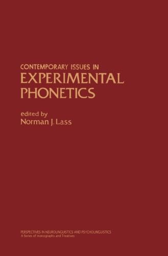 Stock image for Contemporary Issues in Experimental Phonetics for sale by Revaluation Books
