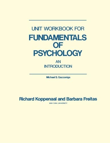 Stock image for Unit Workbook for Fundamentals of Psychology: An Introduction for sale by Revaluation Books