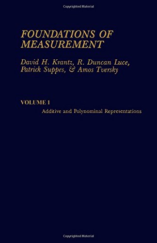 Beispielbild fr Foundations of Measurement Vol. 1 : Additive and Polynomial Representations zum Verkauf von Better World Books