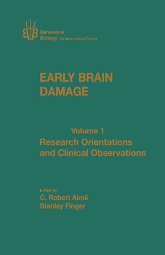 Stock image for Early Brain Damage: Research Orientations and Clinical Observations, Volume 1 for sale by Revaluation Books