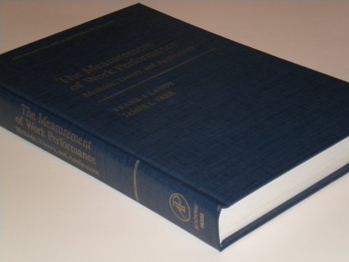 9780124356603: The Measurement of Work Performance: Methods, Theory and Applications (Organizational & Occupational Psychology S.)