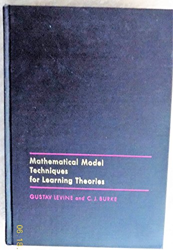 Beispielbild fr Mathematical model techniques for learning theories zum Verkauf von A Squared Books (Don Dewhirst)