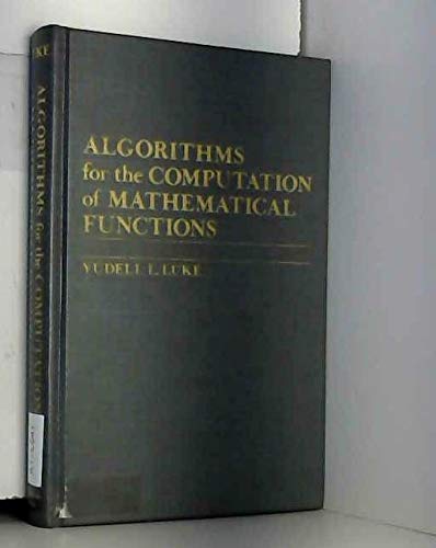 Stock image for Algorithms Computatn Mathemtcl Functns Z for sale by Better World Books Ltd