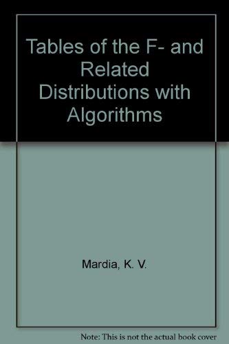 Beispielbild fr Tables of the F- and Related Distribution Algorithms zum Verkauf von PsychoBabel & Skoob Books