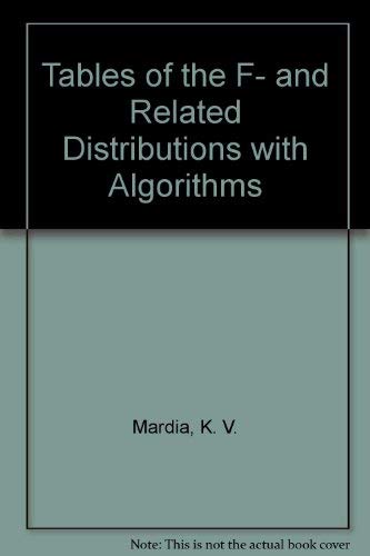 Stock image for Tables of the F- and related distributions with algorithms for sale by Phatpocket Limited