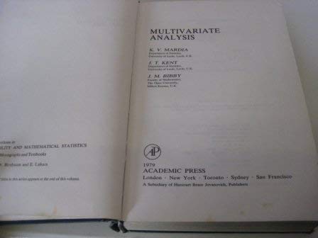 9780124712508: Multivariate Analysis