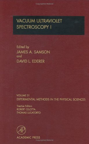 9780124759787: Vacuum Ultraviolet Spectroscopy I (Volume 31) (Experimental Methods in the Physical Sciences, Volume 31)