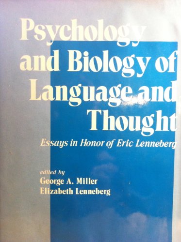Beispielbild fr Psychology and Biology of Language and Thought: Essays in Honour of Eric Lenneberg zum Verkauf von Anybook.com